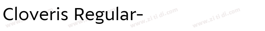 Cloveris Regular字体转换
